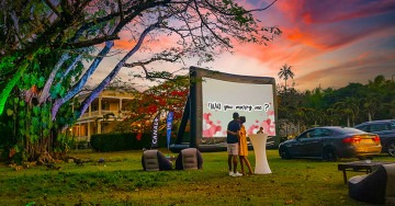 Wedding Proposal at Ciné sous les Étoiles Drive in Cinema (Domaine de Labourdonnais)